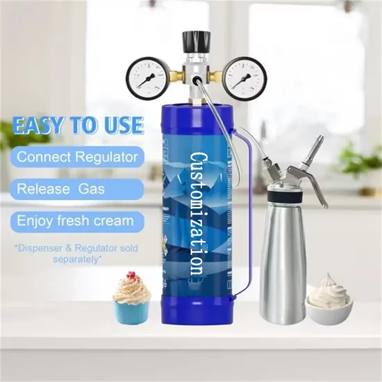 Whipped Cylinder 2000g Stainless Steel Food Grade Fast Gas Cream Charger N2o