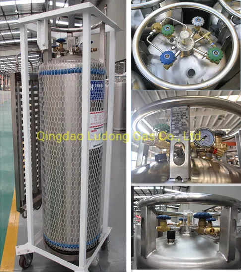 Vertical 150L-500L Liquid Nitrogen and Oxygen Dewar Cylinder Cryogenic Tanks