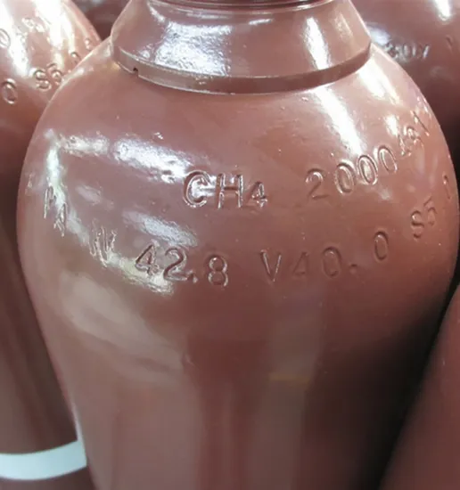 China Factory High Purity Methane Gas 99.999% CH4 50L 200bar Methane